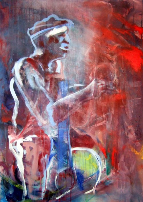 Gesso acryl FK Passion Painting circa 1980